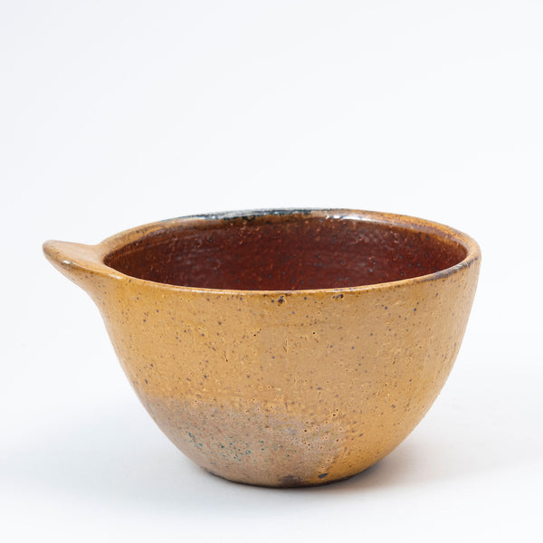 Set of Two Faceted Bowls With Lugs