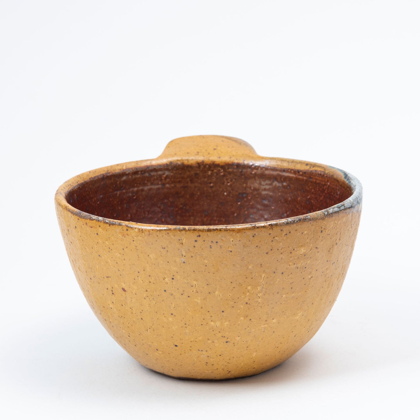 Set of Two Faceted Bowls With Lugs