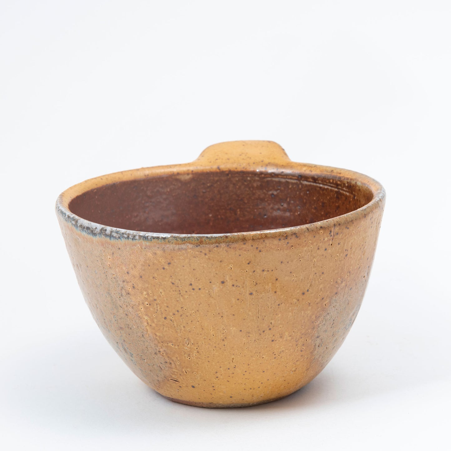 Set of Two Faceted Bowls With Lugs