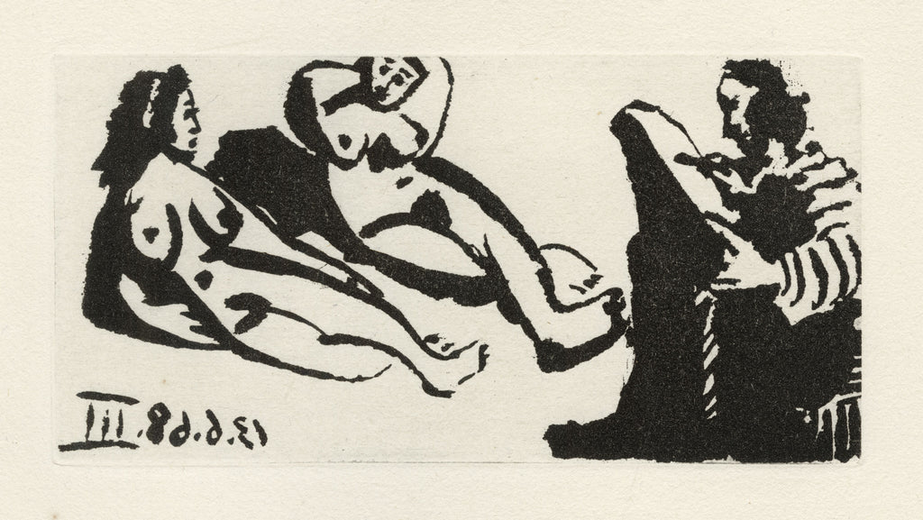 Peintre, ou Écrivain,avec Deux Femmes