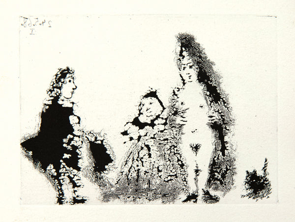 Célestine et Fille, avec un Chat et un Jeune Client