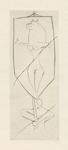 Amenuan. Un pendon blanco con una idola tal