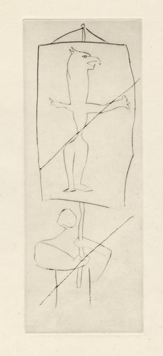 Isola Gropis. Un pendon blanco con la figura de su idol atal