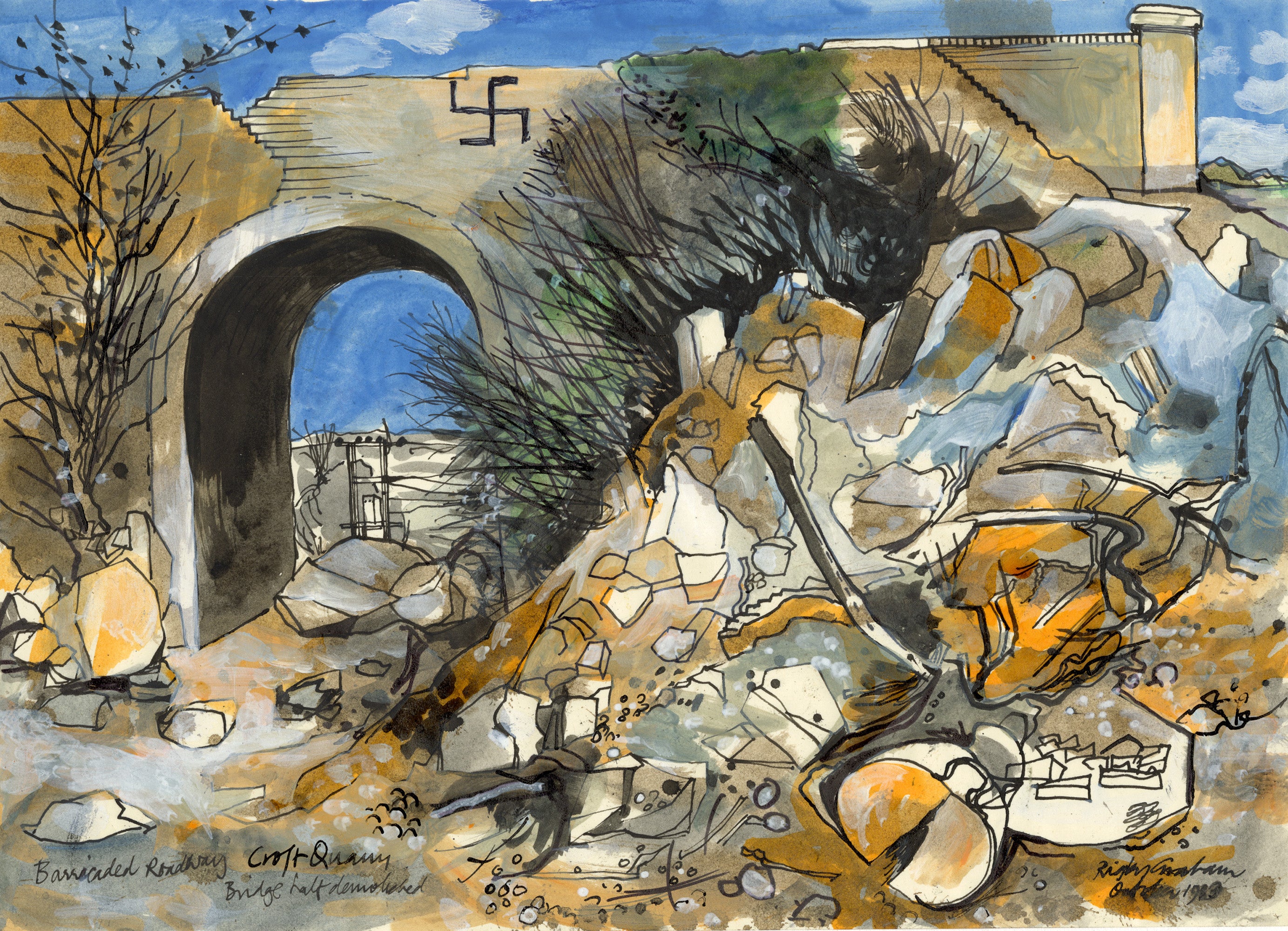 Rigby Graham Barricaded Roadway. Croft Quarry – Goldmark