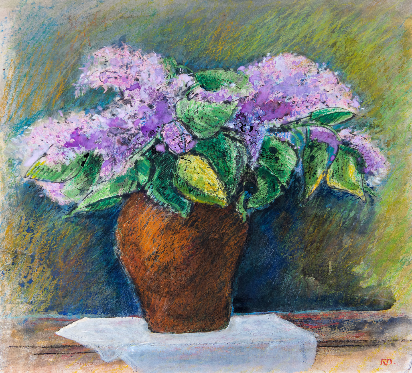 Pink and Purple Flowers in a Vase