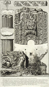Various ornamental fragments including a frieze, soffit and columns