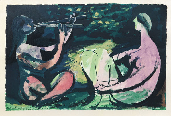 Pablo Picasso Joueur de diaule et nu, 1932 - La Flute Double