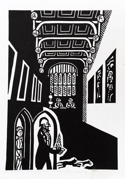 The dining room which opened out of the Hall