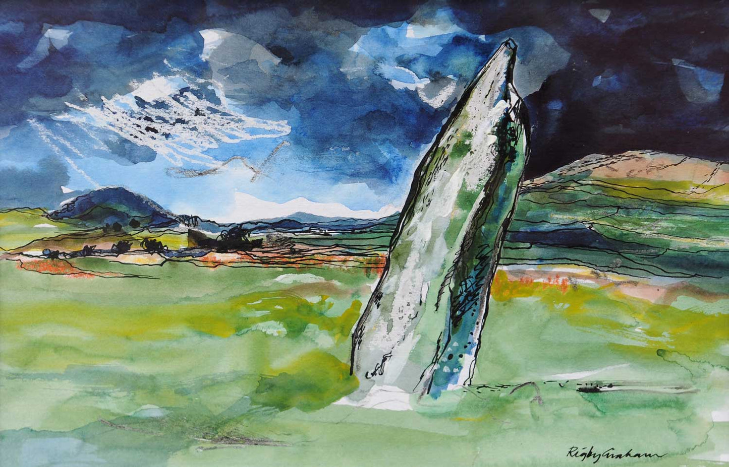 Standing Stones against a Stormy Sky