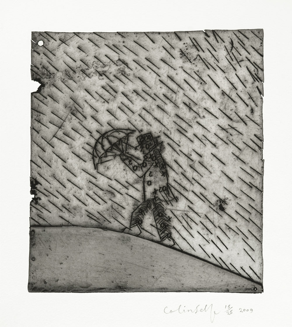 Man in a Rainstorm No 3