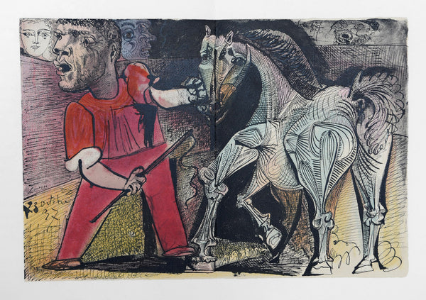 Pablo Picasso、VIN、希少画集画、新品高級額、額装付、状態良好 Pablo Picasso Le Cheval de Cirque – Goldmark