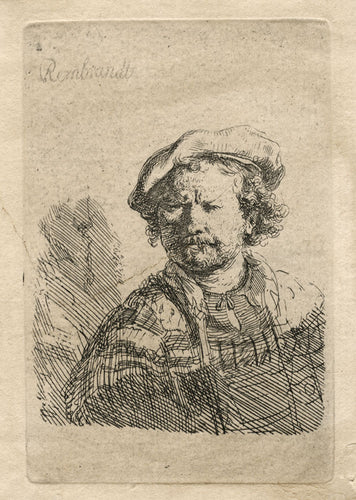 Rembrandt in Flat Cap and Embroidered Dress