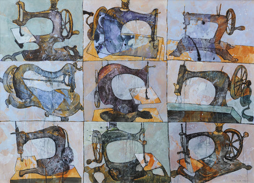 Frieze of Old Sewing Machines