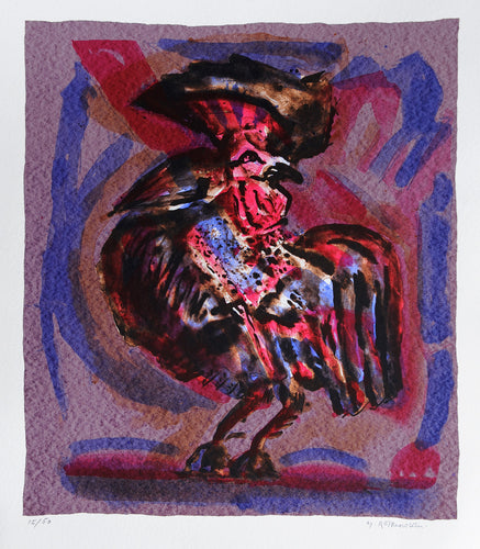 Cockerel  (purple background)