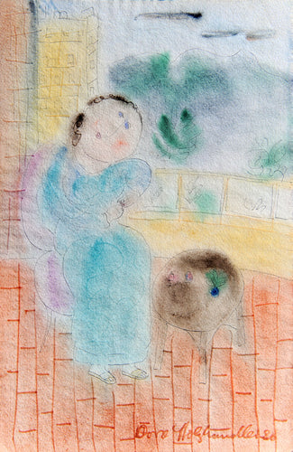 A Lady Putting on Nail Polish