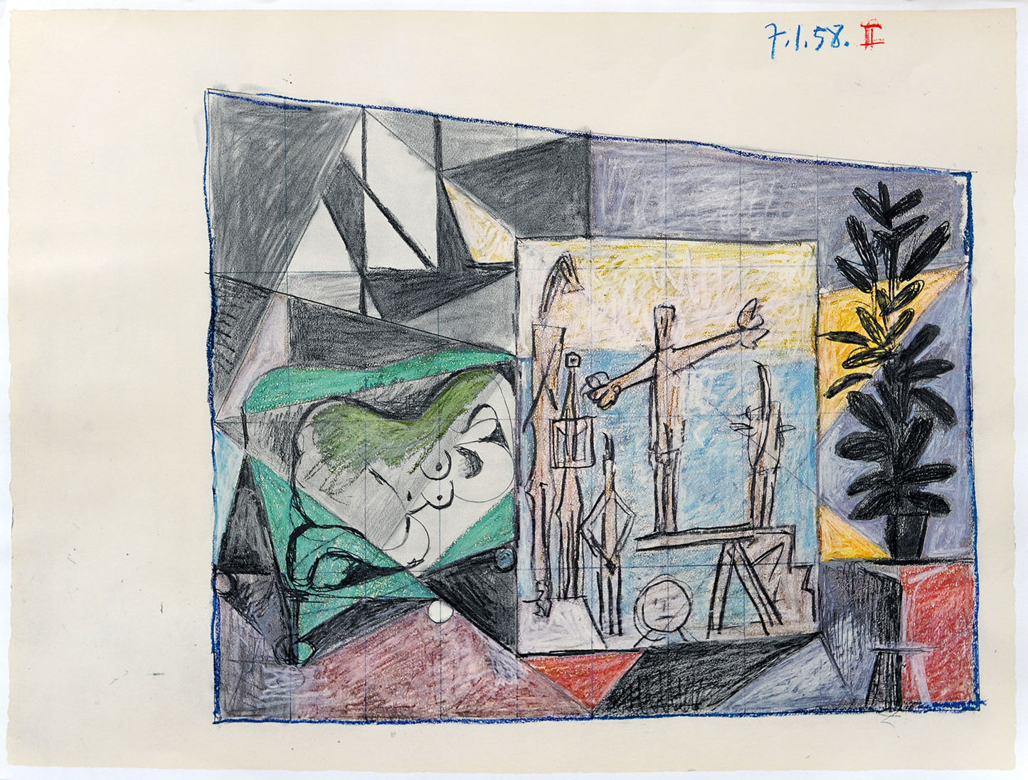 Pablo Picasso、LES LOISIRS、希少画集画、新品額装付 Pablo Picasso、LES LOISIRS、希少画集画、新品額装付 Pablo Picasso