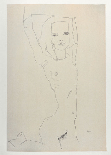 Nude Girl with Arms Raised (1910)