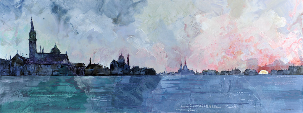 Sunset over the lagoon, Venice