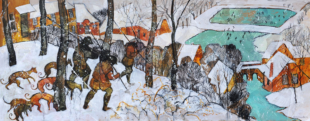A snow scene inspired by Bruegel