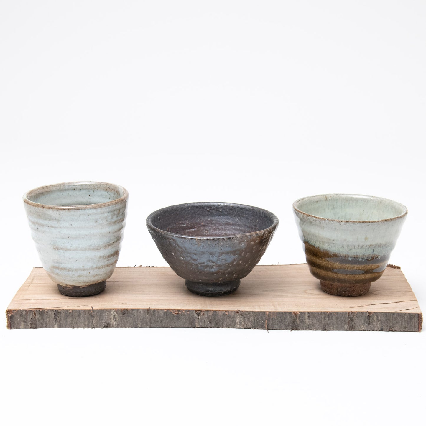 Set of Small Cups with Wooden Board