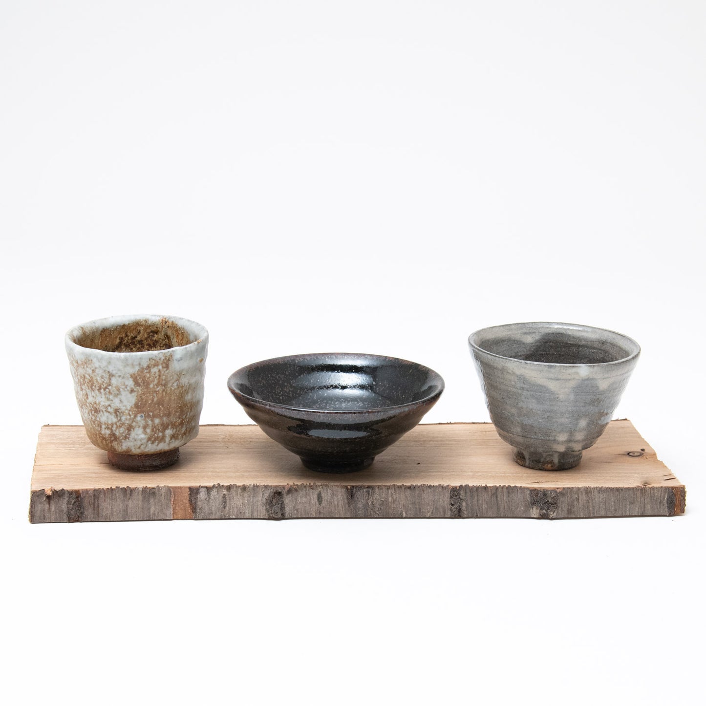 Set of Small Cups with Wooden Board