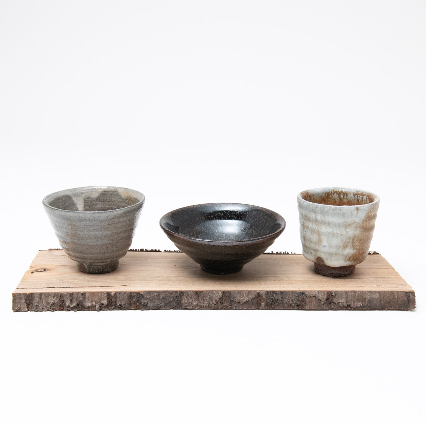 Set of Small Cups with Wooden Board