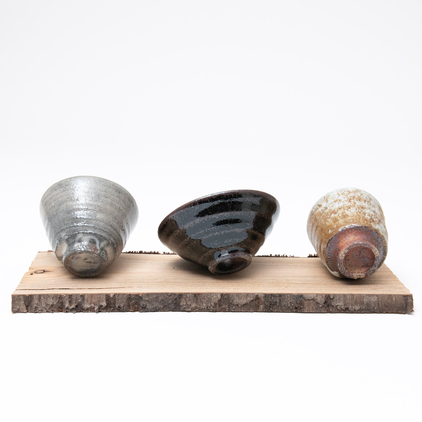 Set of Small Cups with Wooden Board