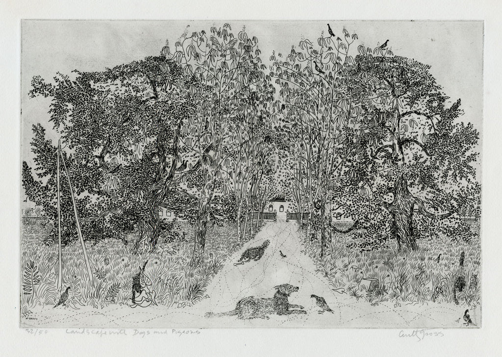 Landscape with Dogs and Pigeons
