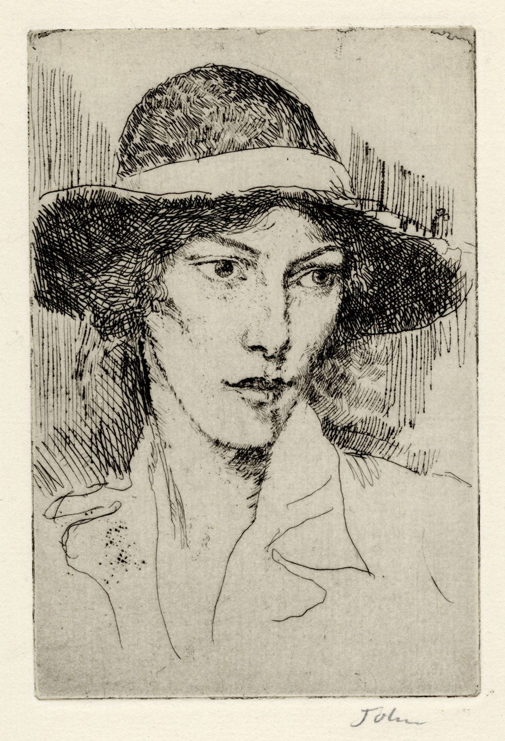 A Girl's Head - with Hat