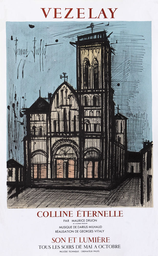 Vézelay - Affiche D'Exposition