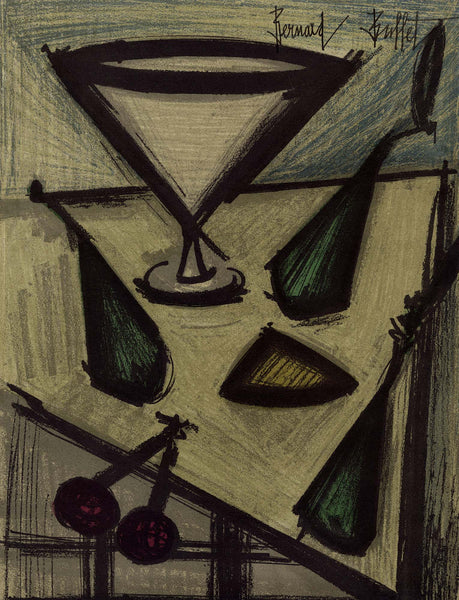 ベルナール・ビュッフェ、「Nature morte aux legumes」 ベルナール