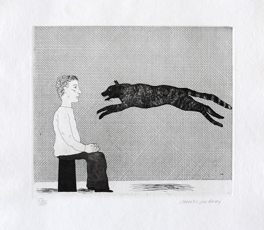 David Hockney A Black Cat Leaping – Goldmark