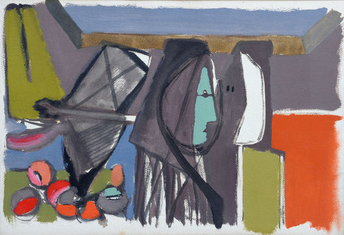 Two Figures with Apples