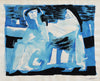 Two Figures, Blue and Black
