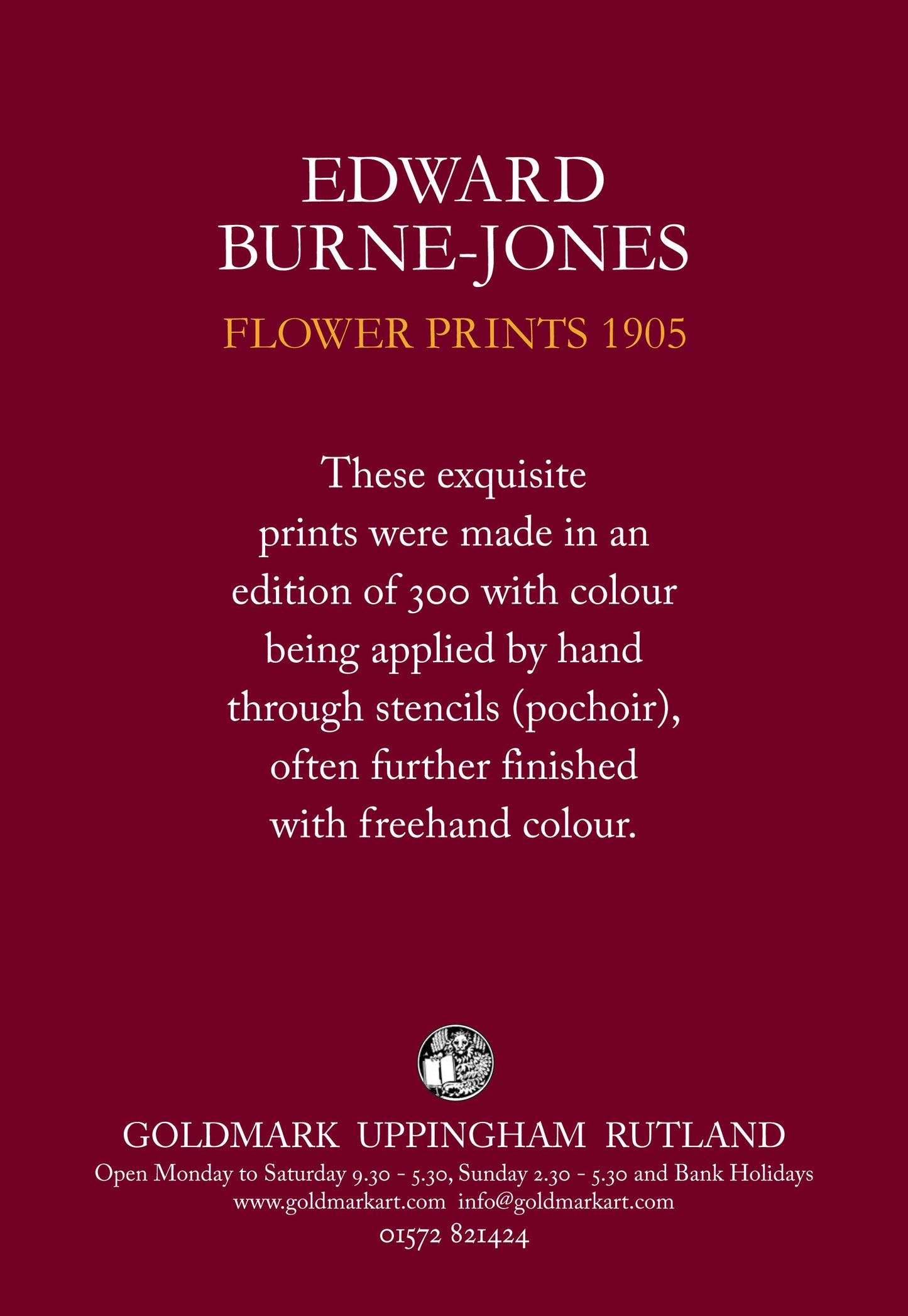 Edward Burne-Jones - Flower Prints 1905