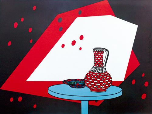 Red and White Still Life