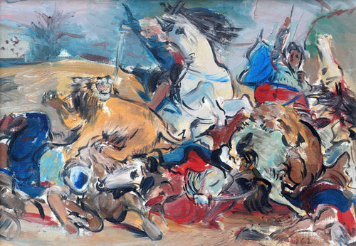 The Lion Hunt (after Delacroix)