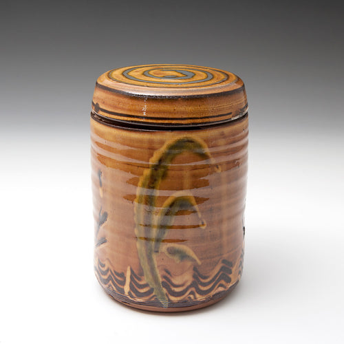 Flat Lidded Store Jar