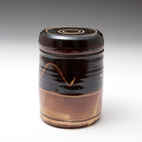Flat Lidded Store Jar