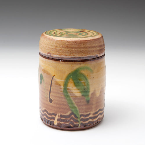 Flat Lidded Store Jar
