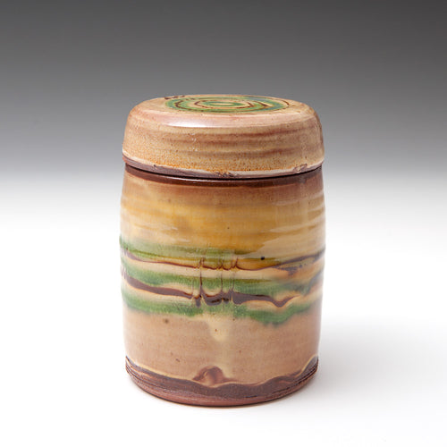 Flat Lidded Store Jar