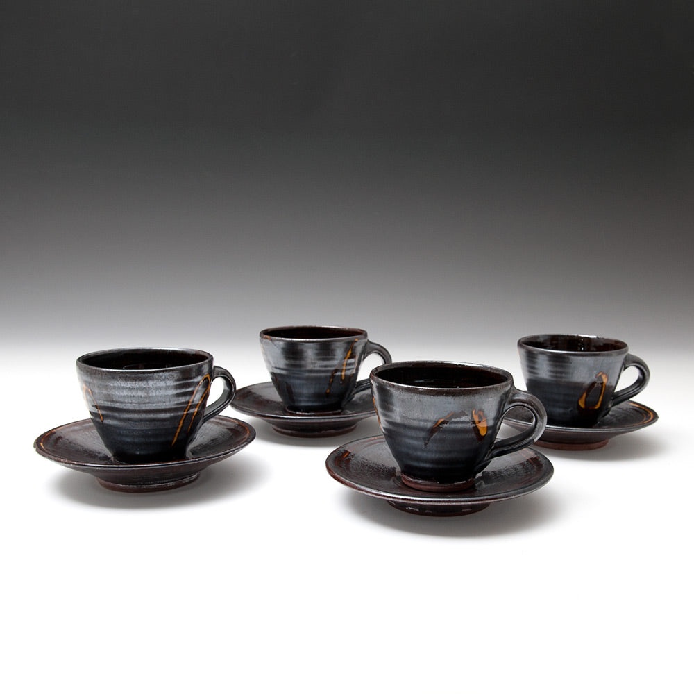 Set of Four Cups & Saucers