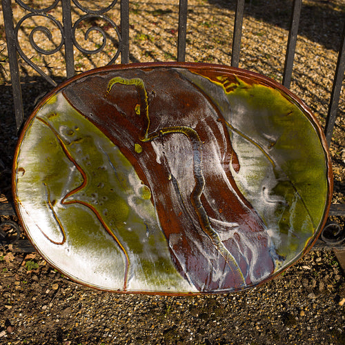 Giant Rectangular Pressed Dish