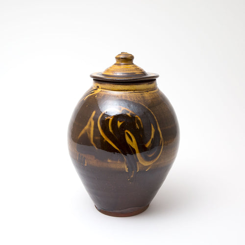 Large Round Lidded Store Jar