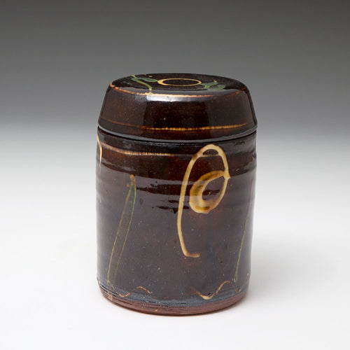 Flat Lidded Store Jar