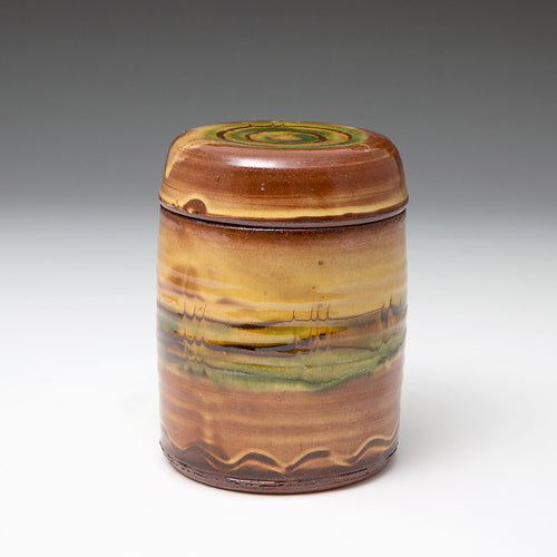 Flat Lidded Store Jar