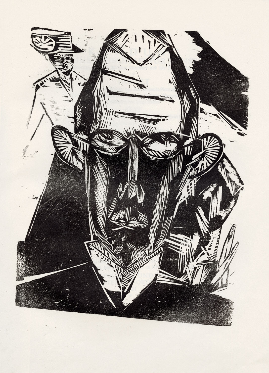 Charles Crodel Männlicher Kopf (Head of a Man) – Goldmark
