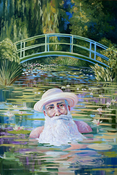 Monet Swimming in his Japanese Pond