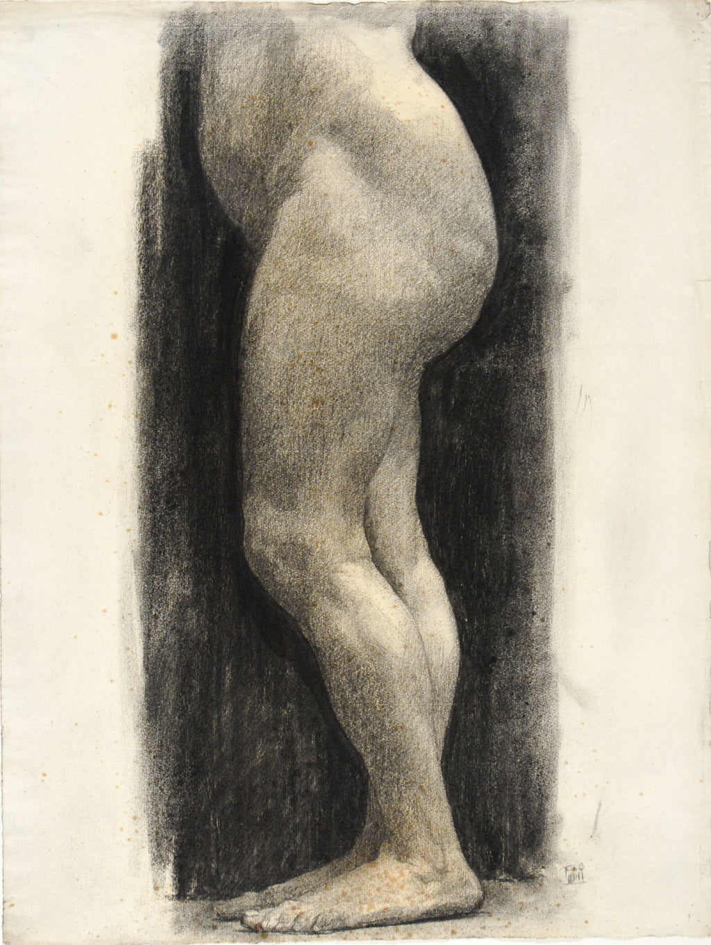 Standing Half Nude Figure (side view)