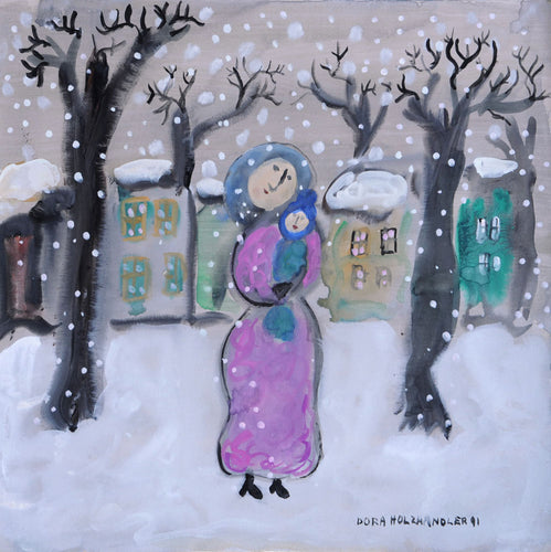 Mother and Baby in Snow